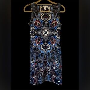 Stretchy Petite PP Dress from Macy's Navy, Med Blue & Red